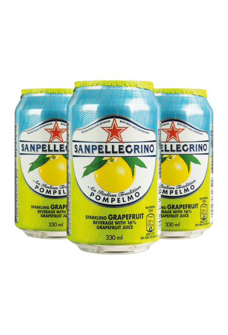 San Pellegrino Pompelmo (grapefruit); CAN 0,33l (sparkling)