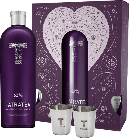 Tatratea 62% Forest Fruit Tea liqueur 0.7l + 2 cups